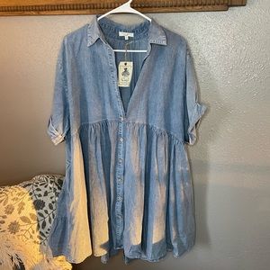 Blue Denim Shirt Dress
